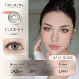 1Pair Natural Brown Contact Lenses for Eyes Colored Lenses Gray Pupils Big Eye Lenses Fashion Beauty Contacts Yearly