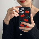 Fashionable Cherry Fresh Case for iPhone 14 13 Pro Max Back Phone Cover for 12 Mini 11 Pro Max X XS XR 8 7 Plus SE Capa