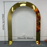 1pcs/3pcs Shining Gold Mirror Chuppah Acrylic Backdrop Stand for Wedding Decoration Flower Stand Walkway Pillar 2M/2.4M Tall