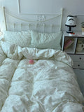Pure Cotton Fledding Set Four-Piece Queen Size Bed eet Cover Duvet Cover Bedding Protector Single Dormi Bed Linens