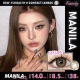 14.0mm Brown Colored Contacts Lens With Diopters Iris Gray Natural Contact Lens With Degree Yearly Softlen