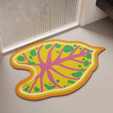 Modern Tropical Monstera Leaf Bathroom Mat Soft Diatom Mud Anti-Slip Shower Rug Fast Water Absorbing Toilet Entrance Floor Pad