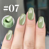 12ml 1-16pcs Autumn Nails New Clear Pink Glass Bead Moonlight Magnet Cat Eye Gel Nail Polish Whitening Nail Supplies