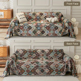 1PC Sofa Towel Jacquard Sofa Blanket With Tassels Double Face Usable Four Seasons Universal Pet Friendly Home Decor