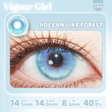 2pcs Half-Yearly Colored Contacts Big Diameter High Moisture Soft Lenses for Women Cosplay Halloween