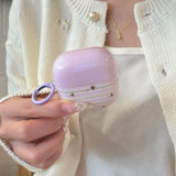 Purple Stripe Star Keychain Earphone Case For Huawei FreeClip 2 Case for FreeBuds 7i 6i 5i SE2 SE3 Soft IMD Protective Cover