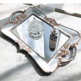 Plastics Storage Trays Retro Cosmetics Jewelry Shelves Household Mirror Surface Bathroom Supplies Plates