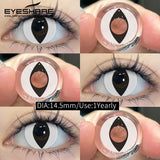Halloween Red Contact Lenses 2PCS Crazy Style Coplay Color Contact Lenses for Eyes Anime Accessories Red Beauty Lenses