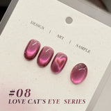 12ml 1-16pcs Autumn Nails New Clear Pink Glass Bead Moonlight Magnet Cat Eye Gel Nail Polish Whitening Nail Supplies