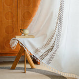 Boho Curtain Embroidered Curtain for Bedroom Nursery Light Room filtering Farmhouse for Curtains Living Room Rod Pocket Drapes