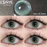 1 Pair Green Contact Lenses  Natural High Quality Blue Contacts Lens Korean Lenses Yearly Green