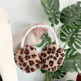For Airpods Max Wireless Headphone Earphone Accessories Covers Luxury Leopard Print Cases Fluffy Plush Fur Soft Protective Case