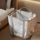 Foldable Mesh Laundry Basket Portable Storage Bag Space Saving Organizer for Clothes Home Travel Laundry Room Large Capacity