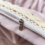 Knitted Class A Soft Bedding Set Washed Cotton Bed Sheet Queen King Size Duvet Set Flower Comforter Set Pillowcase Bed Linens