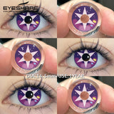 2pcs Cosplay Colored Contact Lenses Anime Cateye White Eye Lenses Halloween Red Makeup Lens Green Color Eyes Contact