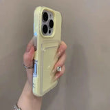 Luxury 2in1 Card Bag Candy Phone Case For iPhone 17 12 13 14 15 16 Pro Max 11 TPU + PC Wallet Shockproof Bumper Back Cases Cover