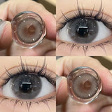1Pair Color Contact Lens Pupils High Quality Cosmetic Blue Gray Lens Myopia Beauty Pupil Makeup Brown Eyes