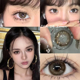 Korean Hot Sale color contact Lenses Beauty Pupilentes Grey Brown 2Pcs Soft Lens