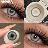1 Pair Colored Contact Lenses Natural Brown Pupils Eyes Contact lenses Green Soft Contacts 14.50mm Yearly