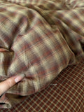 Ins Simple Retro Red Plaid Pure Cotton Waed Cotton Four-Piece Set Bedding Cap Sle Milk Velvet Softn All Seasons Use