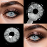Colored Contact Lenses Lalens Met Blue Green Gray Color Contacts Eye Lens Eyes Half Year 2Pcs