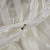 2/3pcs Satin Striped Duvet Cover Set Luxury Silky Like Smooth White Quilt Cover With Pillowcase Summer Bedding Drop Shipping
