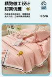 Ins Girl Bow Summer Thin Quilt Seersucker Washed Cotton Summer Quilt Single Dormitory Air Conditioner Blanket Machine Washable