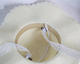 Mori Girl Flower Lace Ribbon Lolita Straw Hat Elegant Princess Lolita Flat Cap Sun Beach Cap