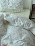 Pure Cotton Fledding Set Four-Piece Queen Size Bed eet Cover Duvet Cover Bedding Protector Single Dormi Bed Linens
