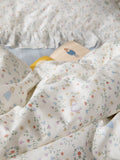 Lilys  Fre Floral Little Girl Cotton Bedding Set Tee Four Pieces Suite Snail Tower Pure Cotton Bed Linens for Kids