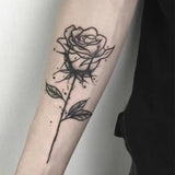 1pc Flower Patterned Herbal Tattoo Sticker, Symbolizing Noble and Beautiful Flower Arm Tattoos, Waterproof