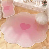 Sweet Irregular Bedroom Bedside Carpet Small Fresh Style Living Room Rugs Creative Fashion Dressing Table Floor Mats Alfombra