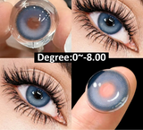 2pcs Colored Lenses For Eyes HAWAII Series Natural Beautiful Cosmetic Contact Lenses Yearly Use Myopia Beautiful Pupil