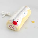 Cute Kawaii Swiss Roll Cake Plush Desktop Large Capacity Storage Pencil Case Zipper Pouch Cosmetic Bag Girl Student Gift lovely