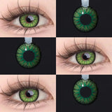 Color Contact Lenses 2Pcs Yearly Disposable Prescription 3 Tone Myopia Colored Contacts Beauty Eye Makeup Lens