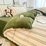 Winter Duvet Cover Set Quilt Set Ins Style  A-Class 100% All Cotton Milk Velvet Cotton Velvet for Autumn Winter Soft and Warm