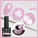 7.5ml Golden Gradient Cat Eye Nail Polish Gel Phototherapeutic Gel Soak Off Nail Magnetic Gel Polish Nail Art DlY