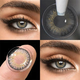 Eye Eyes Color Contacts Colored Contact Lenses Lens Small Pupil Beauty Cosmetic 3 Tones Green Daily 14.2mm 2Pcs 6 Months