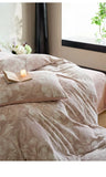 Boutique Milk Fleece 4pcs Bedding Sets for Women Girls Room Princess Carving Flower Winter Warm Quilt Cover Bedspread Pillowcase