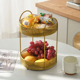Household Iron Fruit Basket Desktop Decoration Hotel Office Snack Metal Storage Rack Crafts Coffee Table Storage Shelf Ornaments