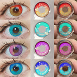 Eye Eyes Color Contacts Colored Contact Lenses Lens Small Pupil Cosplay Anime Soft 2Pcs 6 Months Half Year Use