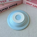 6.2 Inch Ceramic Plate Round Korean Style Ins Household Food Container Fruit Salad Dessert Breakfast Plates Kitchen Dishes Gifts