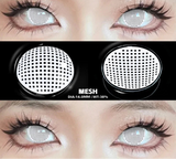 1Pair Halloween Colorful Contact Lenses Anime Cosplay Eye Lenses Multicolored Lens Black Red Mesh White Yearly Contacts