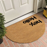 PVC Doormat for Indoor Outdoor Non Slip Imitation Coconut Half-round Floor Mat Durable Outside Door Carpet BathRug Doormat