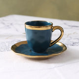 Italian colored glazed ceramic small coffee cup and plate set, dining small cup, afternoon small tea cup, tea ceremony cup