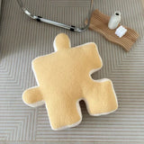 Blacket White Irregular Jigsaw Seat Cushion Back Cushion Home Dear Game Throw Pillows Soft Thicken Teddy Velvet Sofa Cushions