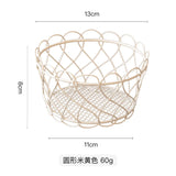 Mini Size Snack Sundries Storage Basket Metal Iron Art Rotundity Square Frame Desktop Cosmetics Jewelry Storage Basket