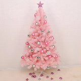 Artificial Pink Christmas Tree with Metal Stand, PVC Encryption Xmas Tree, Party Decoration, Home and Office