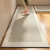 Kitchen Carpet Pvc Leather Mats Grey Solid Color Large Area Rug Waterproof Oil-proof Non-slip Floor Mat Alfombra De Cocina