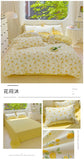 100% Cotton Four Piece Set Soft Skin-friendly Duvet Cover Set Single Couple Flower Printed Comforter Bedding Set for Adults Kids